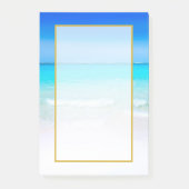 Schilderachtig tropisch strand met een turquoise Z Post-it® Notes (Voorkant)