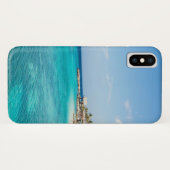Schilderachtig Tropisch strand met Thatched Huts F Case-Mate iPhone Case (Achterkant (horizontaal))