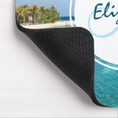 Schilderachtig Tropisch strand met Thatched Huts F Muismat (Hoek)