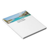 Schilderachtig Tropisch strand met Thatched Huts F Notitieblok (Schuin)