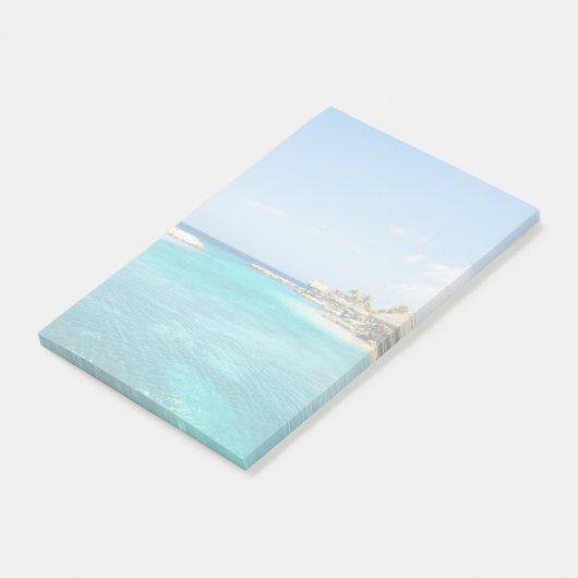 Schilderachtig Tropisch strand met Thatched Huts F Post-it® Notes (Schuin)