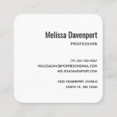 Schilderachtig Tropisch strand met Thatched Huts F Vierkante Visitekaartje (Achterkant)