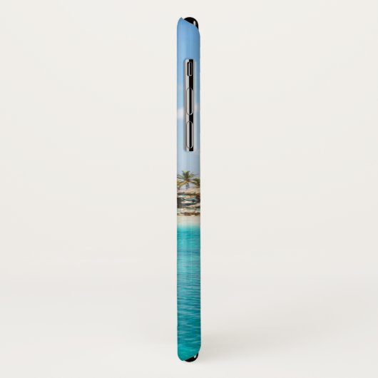 Schilderachtig Tropisch strand met Thatched Huts M Case-Mate iPhone Case (Achterkant/links)