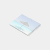 Schilderachtig Tropisch strand met Thatched Umbrel Post-it® Notes (Schuin)