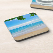 Schilderachtig Tropisch strand Zand en Surf Drankjes Onderzetter (Linkerzijde)