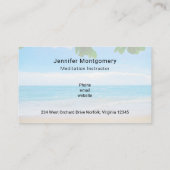 Schilderachtig Tropisch strand Zand en Surf Visitekaartje (Achterkant)