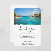 Schilderachtig Tropische Beach Resort Destination Bedankkaart (Voorkant / Achterkant)