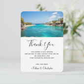 Schilderachtig Tropische Beach Resort Destination Bedankkaart (Staand voorkant)