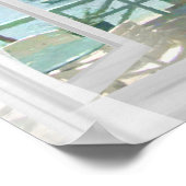 Schilderachtig tropische watervallen palmboom poster (Hoek)