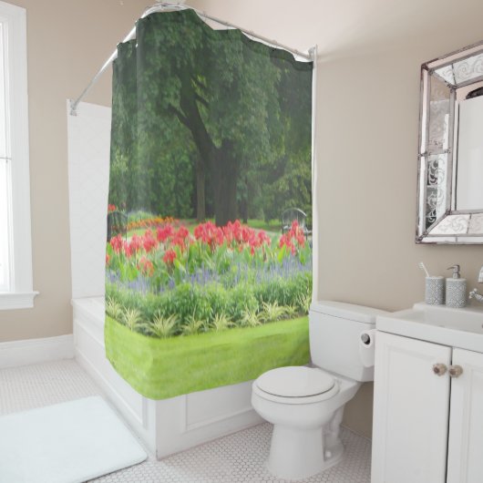 Schilderachtig tuin douchegordijn (In situ)