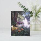 Schilderachtig tuin- en waterfontein briefkaart (Staand voorkant)