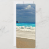 Schilderachtig Turquoise Blue Zee Beach Photo Menu Kaart (Achterkant)