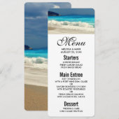 Schilderachtig Turquoise Blue Zee Beach Photo Menu Kaart (Voorkant / Achterkant)