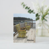 Schilderachtig uitzicht aan de kust van Maine Feestdagenkaart (Staand voorkant)