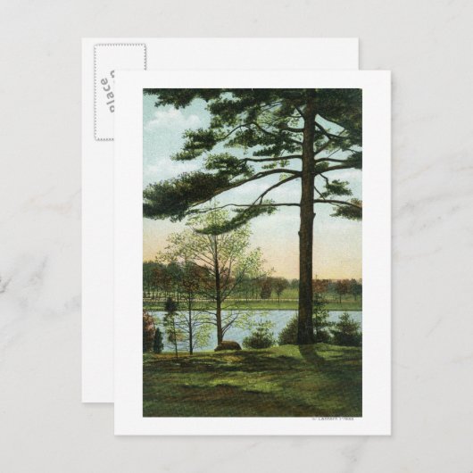 Schilderachtig Uitzicht bij het reservoir van Ches Briefkaart (Voorkant / Achterkant)