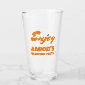 Schilderachtig Uitzicht bij Night Bachelor Party Glas (Voorkant)