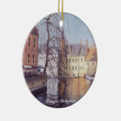 Schilderachtig Uitzicht Brugge Keramisch Ornament (Rechts)