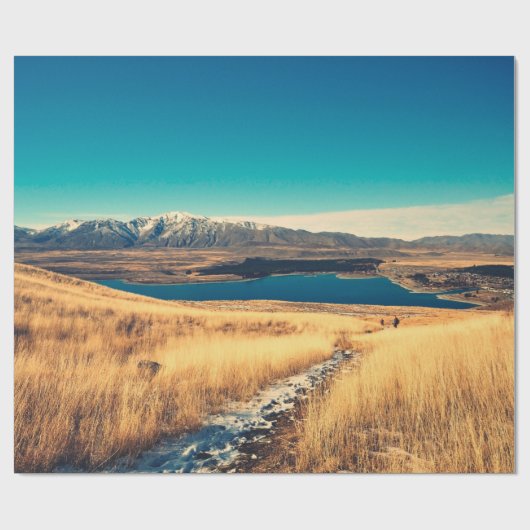Schilderachtig uitzicht in Mt. John Top uitzicht p Cadeaupapier (Vlak)