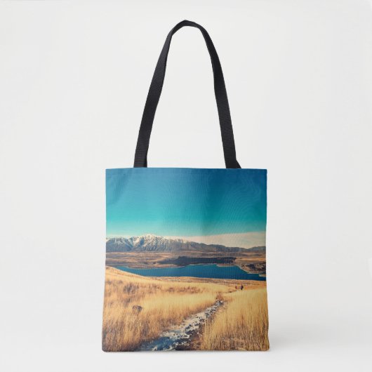 Schilderachtig uitzicht in Mt. John Top uitzicht p Tote Bag (Voorkant)