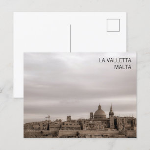 Schilderachtig uitzicht La Valletta, hoofdstad Mal Briefkaart