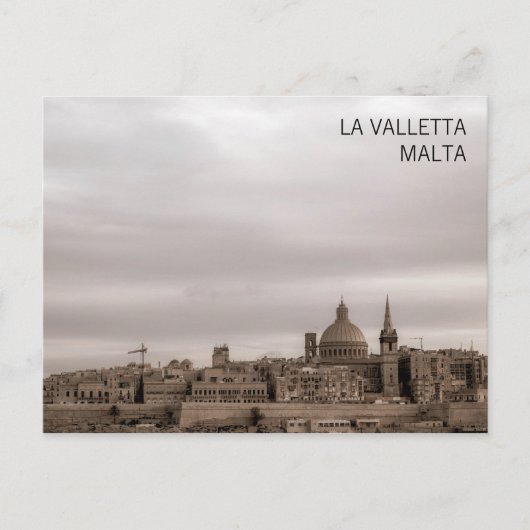 Schilderachtig uitzicht La Valletta, hoofdstad Mal Briefkaart (Voorkant)