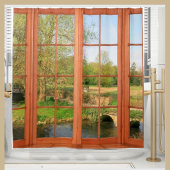 Schilderachtig Uitzicht Landvenster Cotswold Douchegordijn