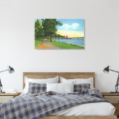 Schilderachtig Uitzicht langs het meer Canvas Afdruk (Insitu (Slaapkamer))