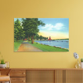 Schilderachtig Uitzicht langs het meer Canvas Afdruk (Insitu (Woonkamer))