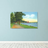 Schilderachtig Uitzicht langs het meer Canvas Afdruk (Insitu (Houten vloer))