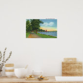 Schilderachtig Uitzicht langs het meer Poster (Keuken)