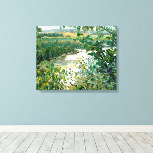 Schilderachtig Uitzicht Mississippi van de Bluff Canvas Afdruk (Insitu (Houten vloer))