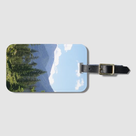 Schilderachtig Uitzicht Montana Forest en Mountain Bagagelabel (Voorkant (horizontaal))
