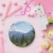 Schilderachtig Uitzicht Montana Forest en Mountain Papieren Bordje (Feest)