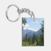 Schilderachtig Uitzicht Montana Forest en Mountain Sleutelhanger (Voorkant Links)