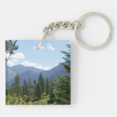 Schilderachtig Uitzicht Montana Forest en Mountain Sleutelhanger (Achterkant)