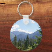 Schilderachtig Uitzicht Montana Forest en Mountain Sleutelhanger (Voorkant)