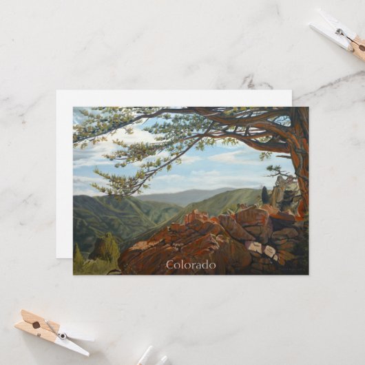 Schilderachtig uitzicht op gebergte in pastoraal l kaart (Voorkant / Achterkant in situ)