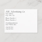 Schilderachtig uitzicht op gebergte in pastoraal l visitekaartje (Achterkant)