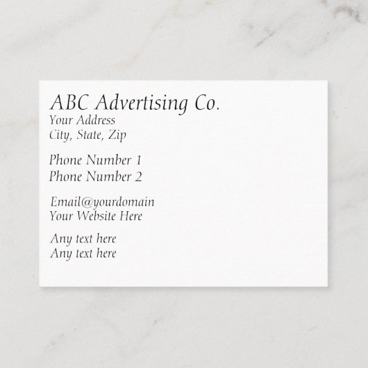 Schilderachtig uitzicht op gebergte in pastoraal l visitekaartje (Achterkant)