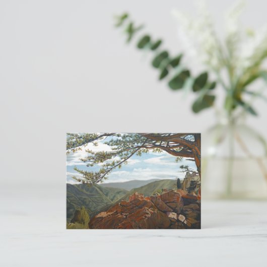 Schilderachtig uitzicht op gebergte in pastoraal l visitekaartje (Staand voorkant)