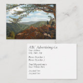 Schilderachtig uitzicht op gebergte in pastoraal l visitekaartje (Voorkant / Achterkant)