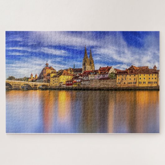 Schilderachtig Uitzicht Regensburg Legpuzzel (Horizontaal)