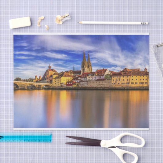 Schilderachtig Uitzicht Regensburg Tissuepapier (Craft)