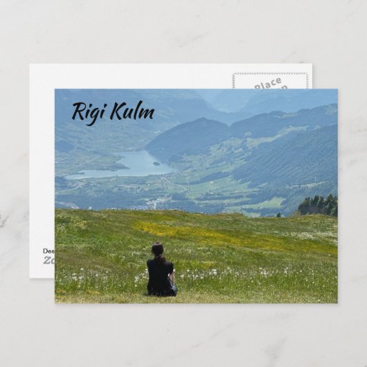 Schilderachtig Uitzicht Rigi Kulm Zwitserland Briefkaart (Voorkant / Achterkant)