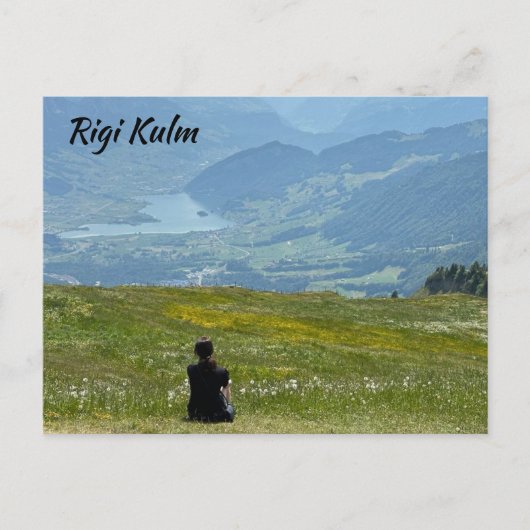 Schilderachtig Uitzicht Rigi Kulm Zwitserland Briefkaart (Voorkant)