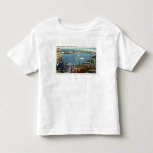 Schilderachtig Uitzicht uit de Wharf, Boats en Car Kinder Shirts