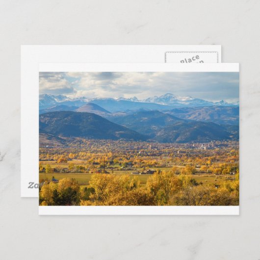 Schilderachtig Uitzicht van Boulder Colorado Autum Briefkaart (Voorkant / Achterkant)