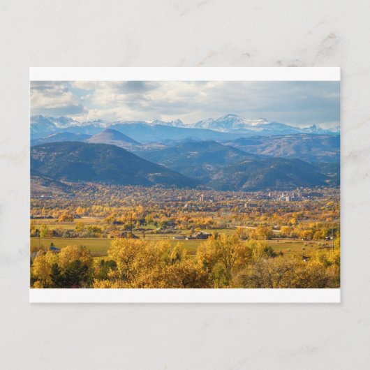 Schilderachtig Uitzicht van Boulder Colorado Autum Briefkaart (Voorkant)