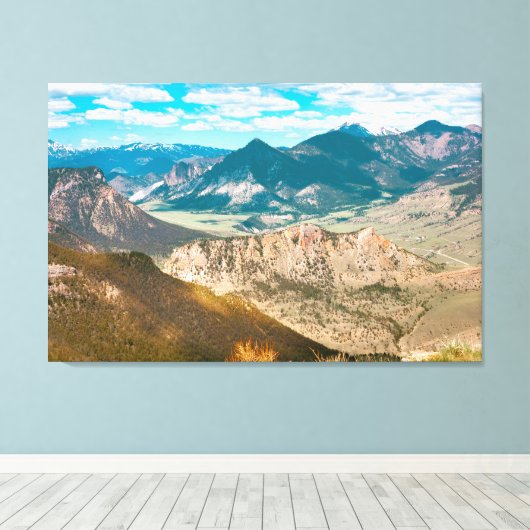 Schilderachtig uitzicht van Chief Joseph Highway i Canvas Afdruk (Insitu (Houten vloer))