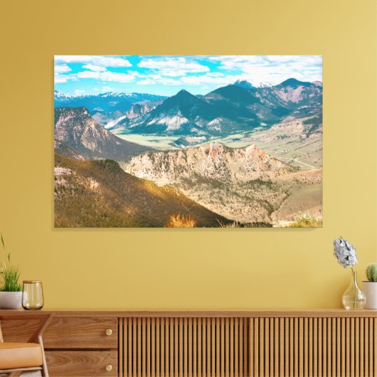 Schilderachtig uitzicht van Chief Joseph Highway i Canvas Afdruk (Insitu (Woonkamer))